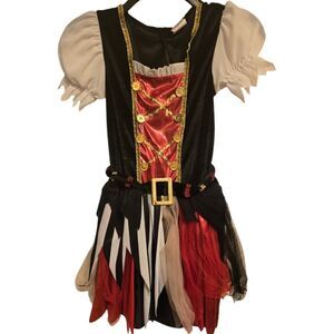Pirate Girls Costume Gasparilla Queen Of The Seas Dress Size Large